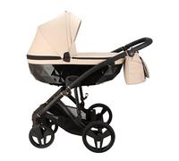 Junama Poussette Diamond Classic 2en1 3en1 4en1 (02 - beige, 3en1 avec siège auto)