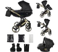 Junama Poussette Diamond Fluo 2en1 3en1 4en1 (04 - noir, 3en1 avec siège auto)