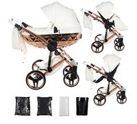 Junama Poussette Diamond Hand Craft 2en1 3en1 4en1 (09 - blanc et cuivre, 2en1)