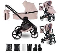 Junama Poussette Mami 2en1 3en1 4en1 (05 - rose, 2en1 avec adaptateurs)