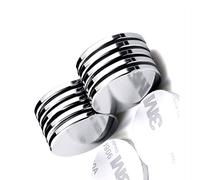 JUNAN aimant néodyme à disque,20mmx3mm puissant rond magnets, avec adhésifs double face（Lot de 10）