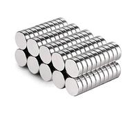 JUNAN Petit Aimant Rond 6x1.3mm Mini Magnets pour réfrigérateur, Bureau, Tableau Blanc, travaux manuels（Lot de 100）