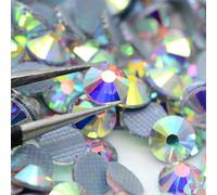 JUNAO SS3 SS4 SS5 SS6 SS8 SS10 SS12 SS16 SS20 SS30 SS34 SS40 SS50 Cristal AB Strass en verre Hotfix pour vêtements DIY SS3 1440 pièces,SS8 1440 pièces,SS10 1440 pièces,SS12 1440 pièces,SS16 1440 pièce