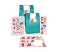 Junapack Lot de 12 cartes d'invitation pour 8e anniversaire d'enfant avec 12 enveloppes, 12 sachets, 12 autocollants, 12 marque-pages