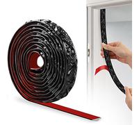 JUNART Bande Décorative en PVC, 300cm×2cm, Bordure de Papier Peint 3D, Frise Murale Adhesive, Convient our les Linteaux, les Plinthes, les Armoires, les Revêtements Muraux(Noir)