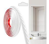 JUNART Moulures en PVC, 300cm×2cm, Autocollantes, Pour Plafonds, Moulures Murales Pour Bordures de Murs, Cadres de Miroirs, Plafonds, Plinthes, Armoires (Blanc)
