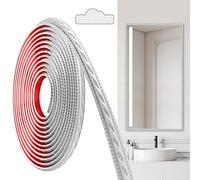 JUNART Moulures en PVC, 600cm×2cm, Autocollantes, Pour Plafonds, Moulures Murales Pour Bordures de Murs, Cadres de Miroirs, Plafonds, Plinthes, Armoires(Argent)