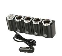 Junbyuhu Répartiteur Prise Allume-Cigare pour Voiture, DC 12V/24 V 120W Multiprise Chargeur Allume-Cigare avec 4 Ports Allume-Cigare et 2 Ports USB