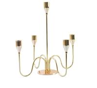 JUNCHENG1008 Bougeoirs Modernes Bâton bougeoir fête de Mariage métal Or Chandelier Maison Centre Table Salon candélabres pour la décoration(Grand)