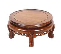 JUNCHENG1008 Socle pour Bonsai Présentoir Circulaire for Vase, Socle en Bois sculpté for Pot de Fleurs, for théière d'aquarium Support pour Pots(Moyen)