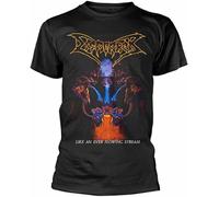 JUNDAO Dismember Like an Ever Flowing Stream Black T-Shirt for Men Size L