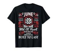 June 1935 Anniversaire Vintage Étiquette Décorations Rétro Bday T-Shirt