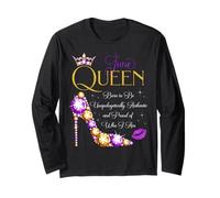 June Queen Born to Be Proud of Who I Am Fête d'anniversaire Manche Longue
