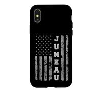 Juneau, Alaska, Drapeau américain Coque pour iPhone X/XS
