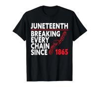 Junele : briser Toutes Les chaînes Depuis 1865 Black Freedom T-Shirt Graphique avec Valeur, Homme, Noir, M