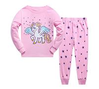 Junellz Pyjama licorne pour fille de 2 à 8 ans, Rose 01., 6 ans