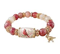 Junerain Bracelet de bénédictions Hummingbird Édition Limitée 2026, Bijou Inspirant avec Charm Oiseau et Perles pour la Force, l'Espoir et la Joie, Bijoux de Printemps pour Femmes, Mère et Sœur