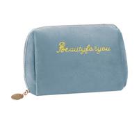 Junesters Trousse de maquillage en velours, pochette de voyage pour femme avec fermeture éclair, petits sacs en velours, sac de rangement pour serviettes hygiéniques en flanelle, courts voyages et