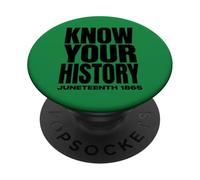 Juneteenth 1865 Know Your History Freedom Day PopSockets PopGrip Adhésif