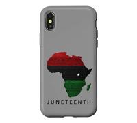 Juneteenth Africa Map Freedom Celebration Coque pour iPhone X/XS
