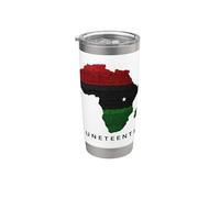 Juneteenth Africa Map Freedom Celebration Gobelet isotherme en acier inoxydable double paroi
