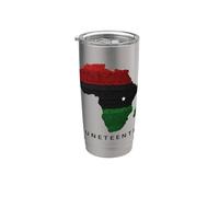 Juneteenth Africa Map Freedom Celebration Gobelet isotherme en acier inoxydable double paroi