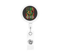 Juneteenth African American Black Liberation Free-Ish Since 1865 Celebration Freedom Porte-badge rétractable Reel Clip Id Card Holder forNurse Student Office Worker
