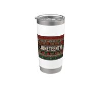 Juneteenth African Pattern Freedom Day Celebration Gobelet isotherme en acier inoxydable double paroi