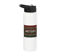 Juneteenth African Pattern Freedom Day Celebration Stainless Steel Insulated Water Bottle