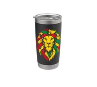 Juneteenth : Afro-American Lion Black Pride Heritage Gobelet isotherme en acier inoxydable double paroi