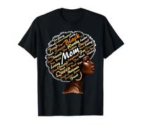 Juneteenth Afro Queen I Am Black History Fier African Mom T-Shirt