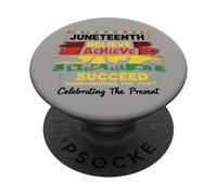 Juneteenth Believe Achieve Succeed African Pride PopSockets PopGrip Adhésif