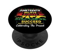 Juneteenth Believe Achieve Succeed African Pride PopSockets PopGrip Adhésif