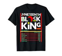 Juneteenth Black King Melanin Dad Fête des Pères Hommes Père Fun T-Shirt