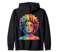 Juneteenth Black Woman Queen Afro African Melanin Dripping Sweat à Capuche