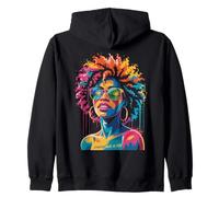 Juneteenth Black Woman Queen Afro African Melanin Dripping Sweat à Capuche