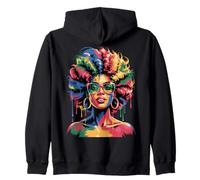 Juneteenth Black Woman Queen Afro African Melanin Dripping Sweat à Capuche