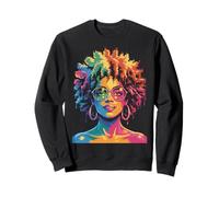 Juneteenth Black Woman Queen Afro African Melanin Dripping Sweatshirt