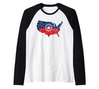 Juneteenth Carte des États-Unis Manche Raglan