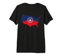 Juneteenth Carte des États-Unis T-Shirt Haut de Gamme