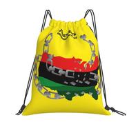 Juneteenth Célébration De La Liberté des Noirs 1865 Afro-Américains Sac À Dos De Rangement Résistant Sac À Dos avec Cordon Unisexe Sac Cordon De Sport pour École Homme Fußball 39X46Cm