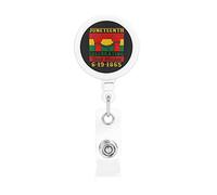 Juneteenth Celebrations Black American Freedom Day Porte-badge rétractable Reel Clip Id Card Holder forNurse Student Office Worker