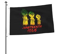 Juneteenth Commémoration De L'Histoire Des Noirs Et Célébration De La Liberté Des Noirs (1865) Drapeau Décoratif Drapeau De Jardin Durable Bannière Décorative Double Face Pour Vacances 3X5 Ft