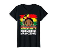 Juneteenth en Souvenir de Mes ancêtres, Jolie Fille Afro mélanine T-Shirt Graphique avec Valeur
