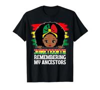 Juneteenth en Souvenir de Mes ancêtres, Jolie Fille Afro mélanine T-Shirt Graphique avec Valeur
