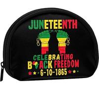 Juneteenth Free Ish Depuis 1865 Célébrez la Liberté Noire Porte-Monnaie Portefeuille Femmes Et Filles Mignon Mode Sac Changement Pochette Porte-clés Femmes Bourse Cadeau
