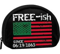 Juneteenth Free Ish Depuis 1865 Célébrez la Liberté Noire Porte-Monnaie Portefeuille Femmes Et Filles Mignon Mode Sac Changement Pochette Porte-clés Femmes Bourse Cadeau