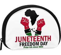 Juneteenth Free Ish Depuis 1865 Célébrez la Liberté Noire Porte-Monnaie Portefeuille Femmes Et Filles Mignon Mode Sac Changement Pochette Porte-clés Femmes Bourse Cadeau