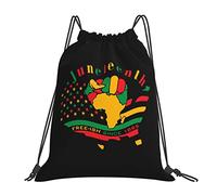 Juneteenth Free-Ish Depuis 1865 Célébrons La Liberté Des Noirs Femme Homme Sac À Dos À Cordon Réglable Sac À Cordon Résistant Sacs De Gym Pour Gymnastique Natation Voyage