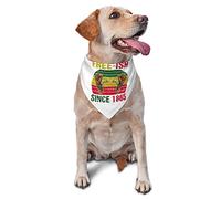 Juneteenth Free-Ish Depuis 1865 Noir Histoire Bandanas pour Chien Foulard Triangle Bavoir Chats Foulard Réglable Accessoires pour Petit Moyen Grand Chiot